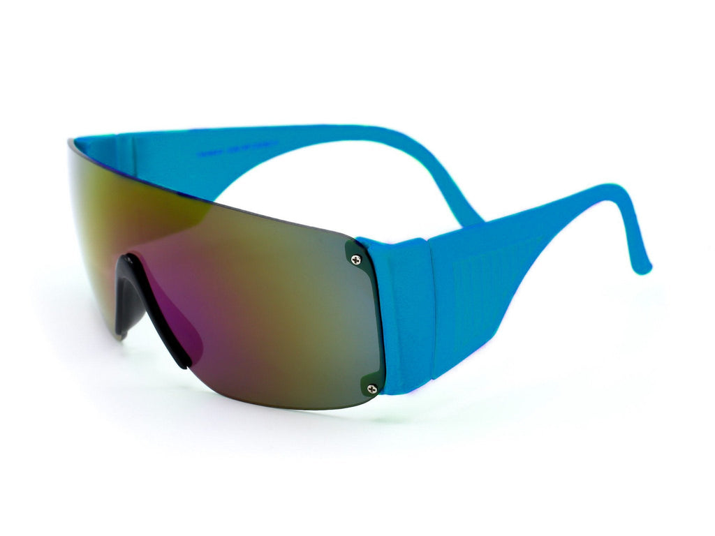 "Aspen" 1980's Neon Shield Sunglasses - Brillies