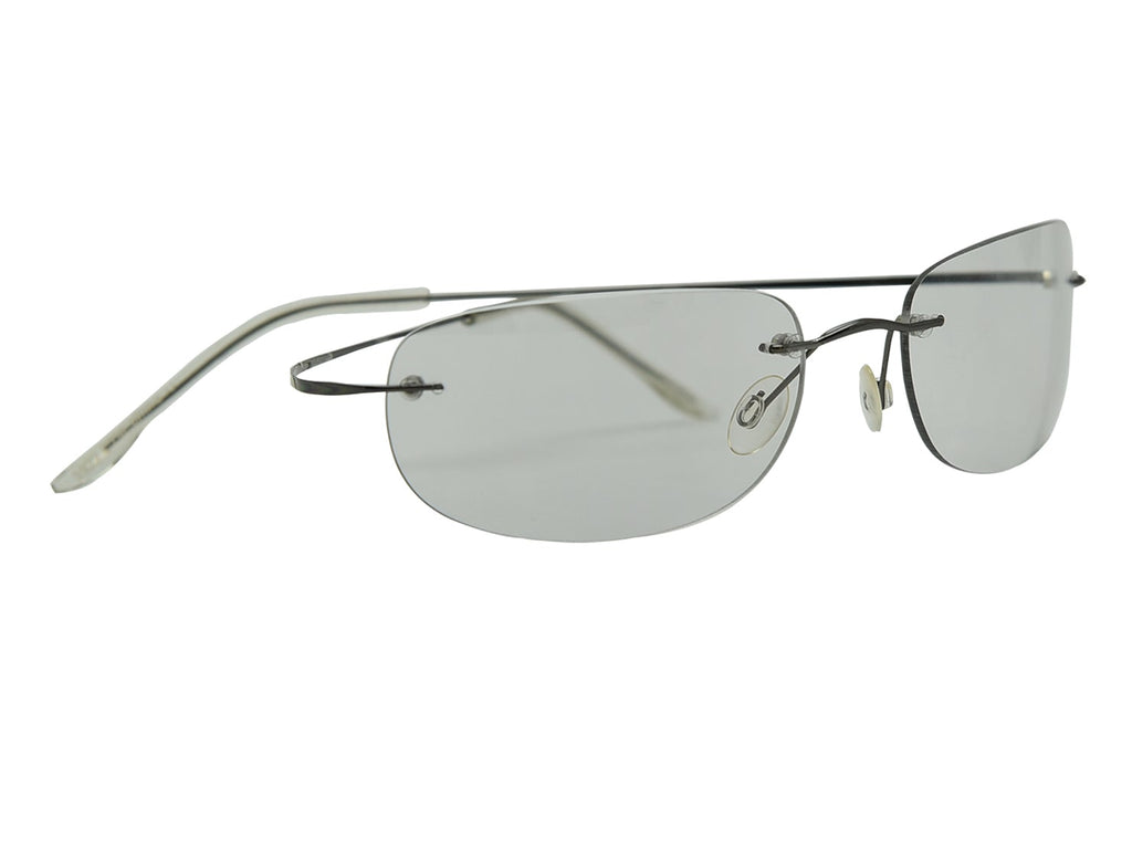 "Dre" Y2K Rimless Rectangle Sunglasses - Brillies