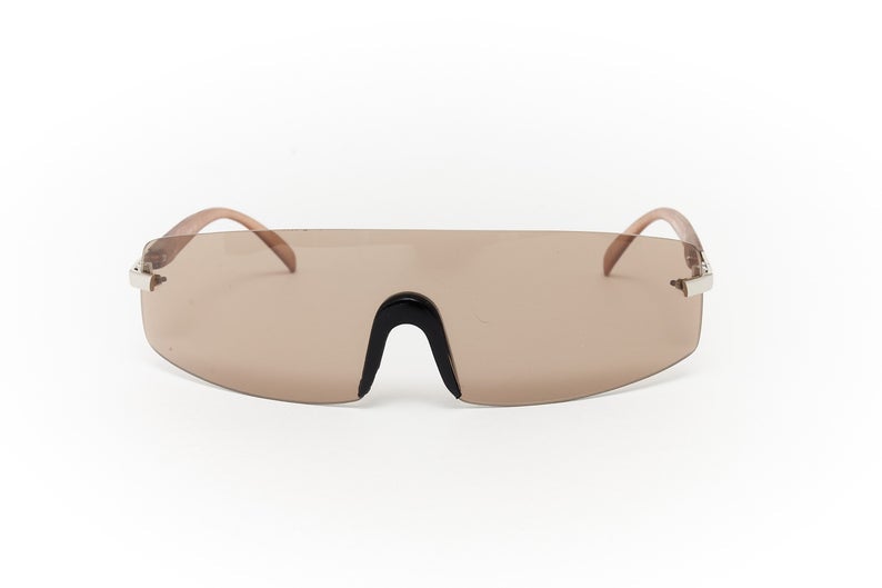 "Jean" Y2k Wrap Shield Sunglasses - Brillies