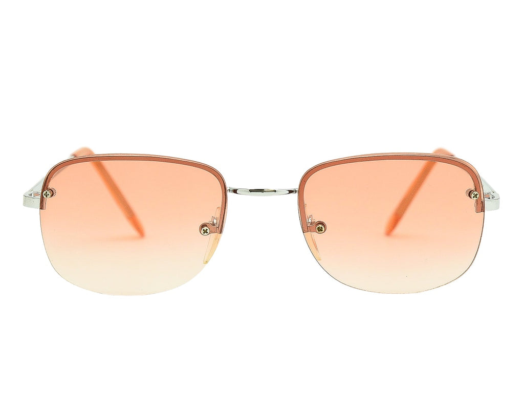 "Pauline" 2000's Rimless Square Sunglasses - Brillies