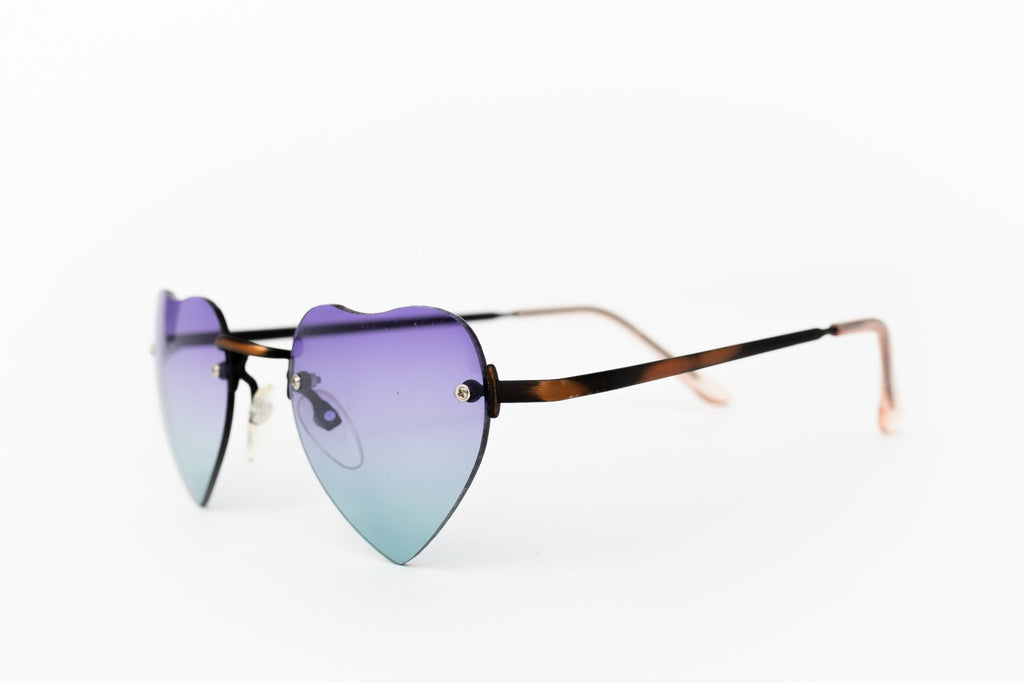 'Stacy’ 90's Rimless Heart Sunglasses - Brillies