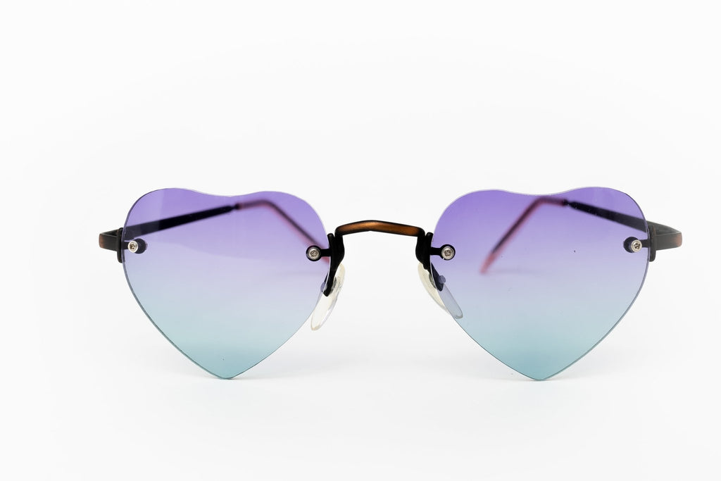'Stacy’ 90's Rimless Heart Sunglasses - Brillies